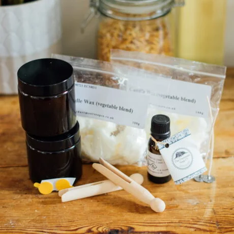 Soy Candle Making Kit to Make 2 DIY Scented Amber Glass Jar Candles -   UK